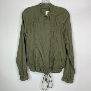 Gap Drapey Drawstring Army Green Lyocell Jacket Size Small